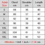 Women Summer Shirt Size Chart
